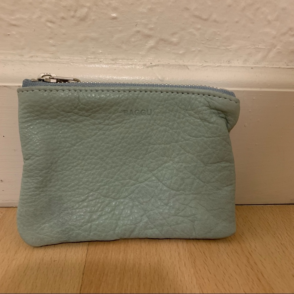 BAGGU flat small pouch sea glass